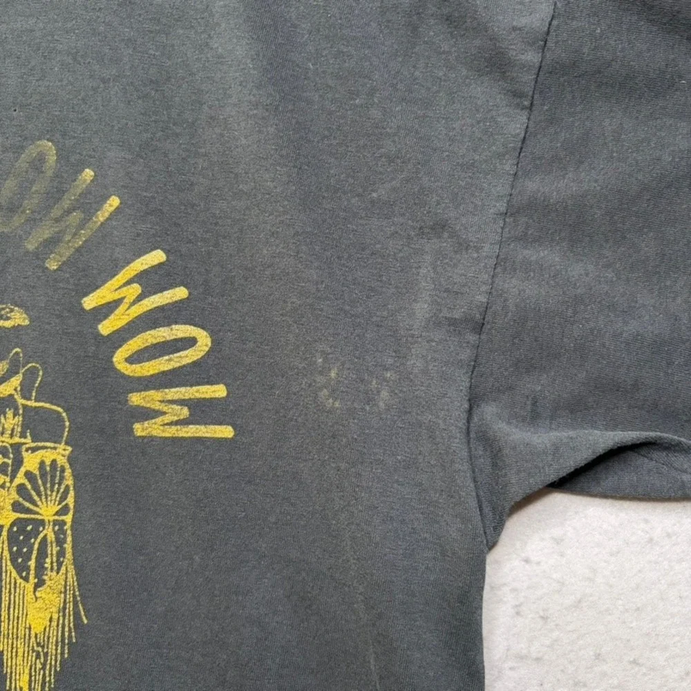 Fruit of the Loom T-Shirt Mens XL Black Red Visions Pow Wow Vintage 90s Graphic